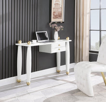 Load image into Gallery viewer, Etro White / Gold Desk/Console
