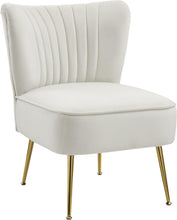 Load image into Gallery viewer, Tess Cream Velvet Accent Chair image

