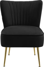 Load image into Gallery viewer, Tess Black Velvet Accent Chair
