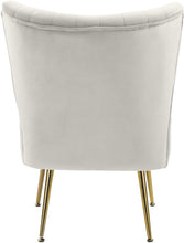 Load image into Gallery viewer, Tess Cream Velvet Accent Chair
