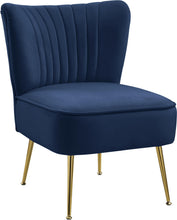 Load image into Gallery viewer, Tess Navy Velvet Accent Chair image
