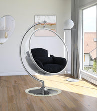Load image into Gallery viewer, Luna Black Durable Fabric Acrylic Swing Chair
