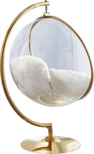 Load image into Gallery viewer, Luna White Faux Fur Acrylic Swing Accent Chair
