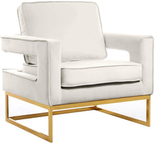 Load image into Gallery viewer, Noah Cream Velvet Accent Chair image
