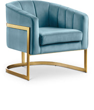 Load image into Gallery viewer, Carter Aqua Velvet Accent Chair image
