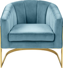 Load image into Gallery viewer, Carter Aqua Velvet Accent Chair
