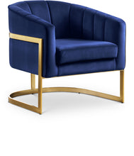 Load image into Gallery viewer, Carter Navy Velvet Accent Chair image
