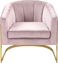 Load image into Gallery viewer, Carter Pink Velvet Accent Chair
