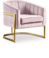 Load image into Gallery viewer, Carter Pink Velvet Accent Chair image
