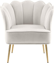 Load image into Gallery viewer, Jester Cream Velvet Accent Chair
