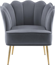 Load image into Gallery viewer, Jester Grey Velvet Accent Chair
