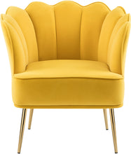 Load image into Gallery viewer, Jester Yellow Velvet Accent Chair
