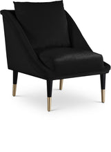 Load image into Gallery viewer, Elegante Black Velvet Accent Chair image
