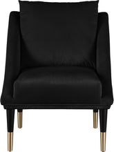 Load image into Gallery viewer, Elegante Black Velvet Accent Chair
