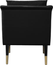 Load image into Gallery viewer, Elegante Black Velvet Accent Chair
