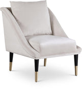 Load image into Gallery viewer, Elegante Cream Velvet Accent Chair image
