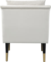 Load image into Gallery viewer, Elegante Cream Velvet Accent Chair
