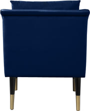Load image into Gallery viewer, Elegante Navy Velvet Accent Chair
