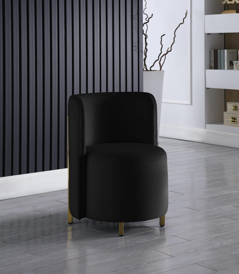 Rotunda Black Velvet Accent Chair