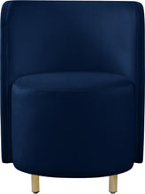 Load image into Gallery viewer, Rotunda Navy Velvet Accent Chair
