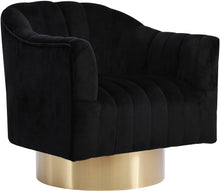 Load image into Gallery viewer, Farrah Black Velvet Accent Chair image
