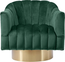 Load image into Gallery viewer, Farrah Green Velvet Accent Chair
