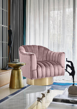 Load image into Gallery viewer, Farrah Pink Velvet Accent Chair
