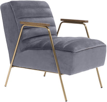 Load image into Gallery viewer, Woodford Grey Velvet Accent Chair image
