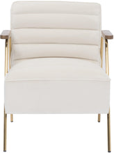 Load image into Gallery viewer, Woodford Cream Velvet Accent Chair
