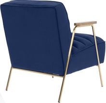 Load image into Gallery viewer, Woodford Navy Velvet Accent Chair

