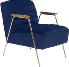 Load image into Gallery viewer, Woodford Navy Velvet Accent Chair image
