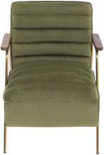 Load image into Gallery viewer, Woodford Olive Velvet Accent Chair

