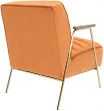 Load image into Gallery viewer, Woodford Orange Velvet Accent Chair
