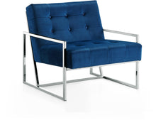 Load image into Gallery viewer, Alexis Navy Velvet Accent Chair image
