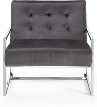 Load image into Gallery viewer, Alexis Grey Velvet Accent Chair
