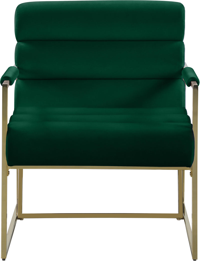 Wayne Green Velvet Accent Chair