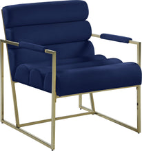 Load image into Gallery viewer, Wayne Navy Velvet Accent Chair image
