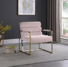 Load image into Gallery viewer, Wayne Pink Velvet Accent Chair
