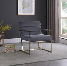 Load image into Gallery viewer, Wayne Grey Velvet Accent Chair
