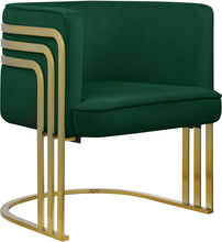 Load image into Gallery viewer, Rays Green Velvet Accent Chair image
