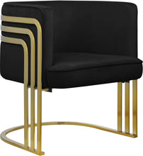 Load image into Gallery viewer, Rays Black Velvet Accent Chair image
