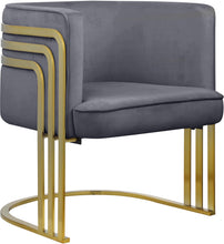 Load image into Gallery viewer, Rays Grey Velvet Accent Chair image
