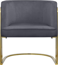 Load image into Gallery viewer, Rays Grey Velvet Accent Chair
