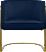 Load image into Gallery viewer, Rays Navy Velvet Accent Chair
