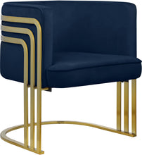 Load image into Gallery viewer, Rays Navy Velvet Accent Chair image
