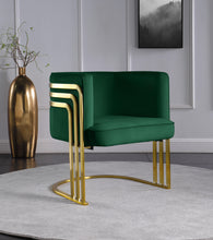 Load image into Gallery viewer, Rays Green Velvet Accent Chair
