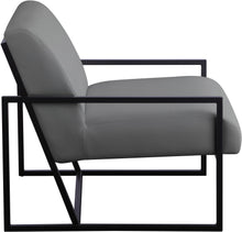 Load image into Gallery viewer, Industry Grey Faux Leather Accent Chair
