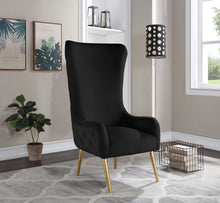 Load image into Gallery viewer, Alexander Black Velvet Accent Chair
