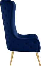 Load image into Gallery viewer, Alexander Navy Velvet Accent Chair
