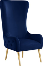 Load image into Gallery viewer, Alexander Navy Velvet Accent Chair image

